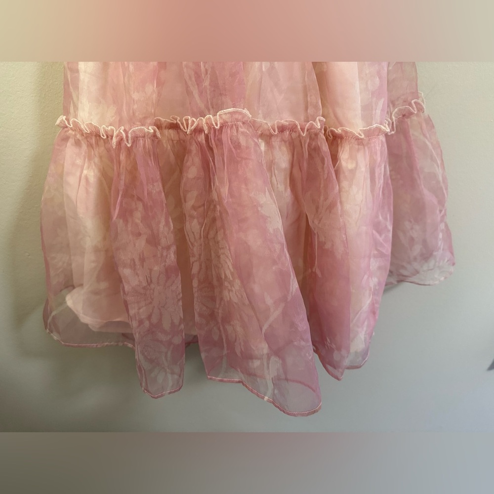 Free People Sweet Serenade Floral Open Back Mini Dress in Bubblegum Pink - S - Picture 8 of 16